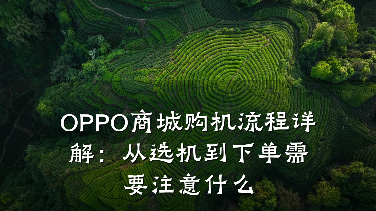 OPPO商城购机流程详解:从选机到下单需要注意什么