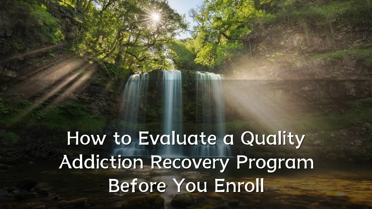How to Evaluate a Quality Addiction Recovery Program Before You Enroll
